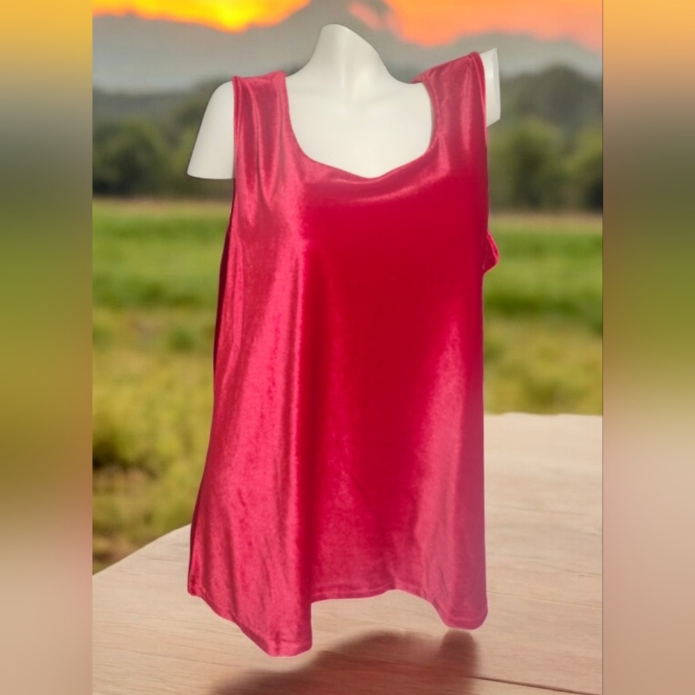 Lily Red Sleeveless Top. New
